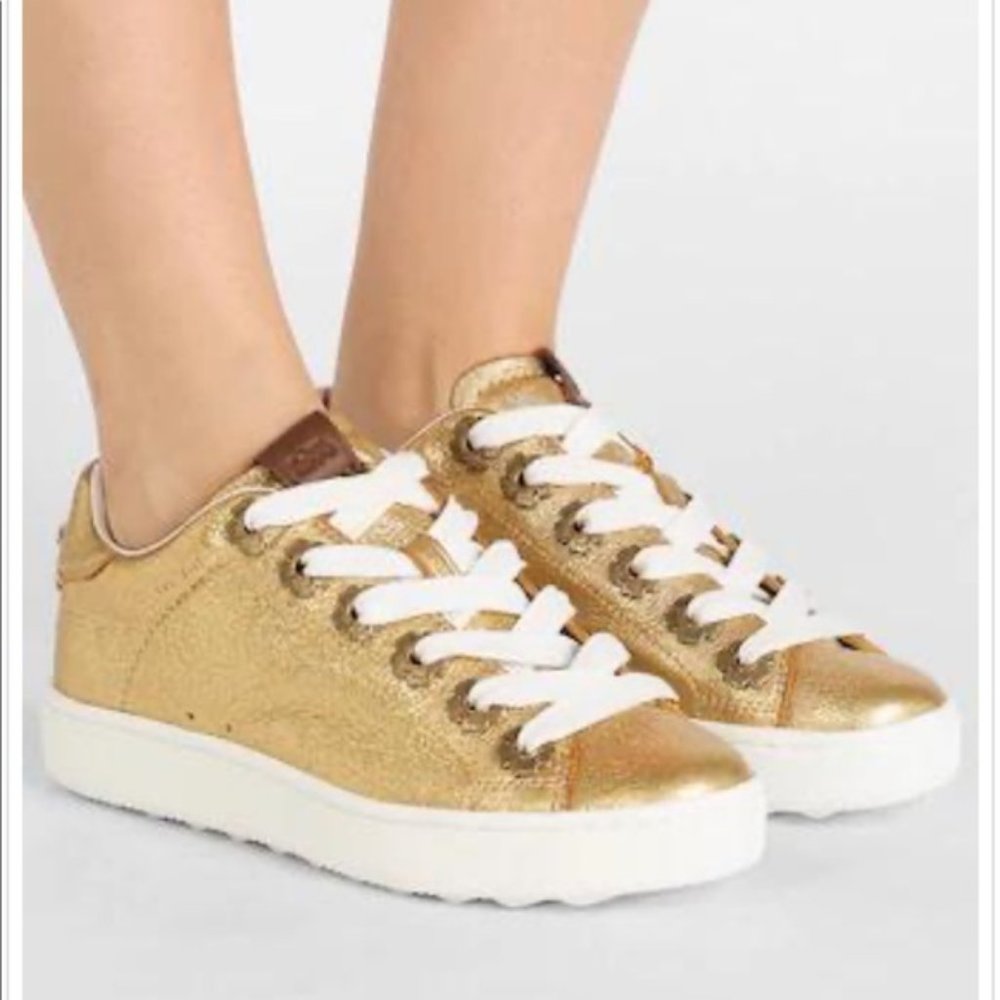 Coach golden sneakers